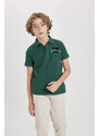 DEFACTO Boy Waffle Short Sleeve Polo T-Shirt