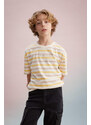 DEFACTO Boy Oversize Fit Crew Neck Patterned Short Sleeve T-Shirt