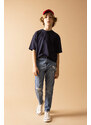 DEFACTO Boy Oversize Fit Collar Short Sleeve T-Shirt