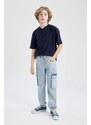 DEFACTO Boy Oversize Fit Collar Short Sleeve T-Shirt