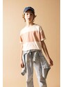 DEFACTO Boy Oversize Fit Crew Neck Striped Short Sleeve T-Shirt