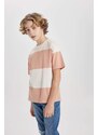 DEFACTO Boy Oversize Fit Crew Neck Striped Short Sleeve T-Shirt