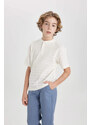 DEFACTO Boy Oversize Fit Collar Short Sleeve T-Shirt