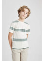 DEFACTO Boy Regular Fit Crew Neck Striped Short Sleeve T-Shirt