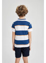 DEFACTO Boy Regular Fit Crew Neck Striped Short Sleeve T-Shirt