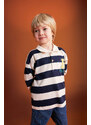 DEFACTO Baby Boy Polo Neck Striped Sweatshirt