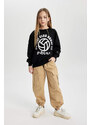 DEFACTO Girl Oversize Fit Crew Neck Sweatshirt