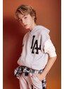 DEFACTO Boy Oversize Fit Hooded Sleeveless Sweatshirt