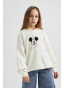 DEFACTO Relax Fit Mickey & Minnie Licensed Hooded Sweatshirt