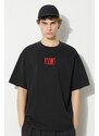 Bavlněné tričko PLEASURES Appreciation Heavyweight T-Shirt černá barva, s aplikací, P24SP043.BLACK