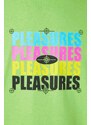 Bavlněné tričko PLEASURES Cmyk T-Shirt zelená barva, s potiskem, P24SP051.LIME