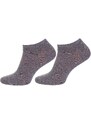 Sada tří párů dámských ponožek v růžové a šedé barvě Calvin Klein - Dámské