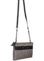 Guess dámská kabelka Ledger Crossbody světle šedá s monogramem