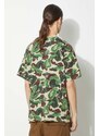 Bavlněné tričko A Bathing Ape Bape Art Camo Ape Head One Point Tee zelená barva, 1J80109057