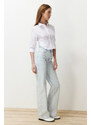 Trendyol Ice Blue High Waist Wide Leg Jeans