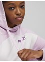 Bílo-růžová dámská mikina s kapucí Puma Power Hoodie TR - Dámské