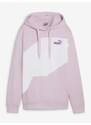 Bílo-růžová dámská mikina s kapucí Puma Power Hoodie TR - Dámské