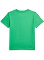 Dětské bavlněné tričko Polo Ralph Lauren zelená barva, s potiskem
