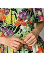 Blancheporte Dlouhé rozšířené šaty s potiskem velkých květů anýzová 36