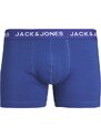 JACK & JONES Boxerky 'LARRY' královská modrá / šedá / smaragdová / oranžová / grenadina