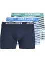 JACK & JONES Boxerky 'KODA' noční modrá / světlemodrá / pastelově zelená / bílá