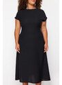 Trendyol Curve Black A-Line Maxi Woven Dress