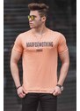 Madmext Orange Men's Printed T-Shirt 4588