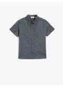 Koton Short Sleeve Cotton Shirt with One Pocket