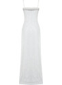 Trendyol Bridal White Sequin Wedding/Wedding Long Evening Evening Dress