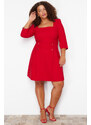 Trendyol Curve Red Woven Dress