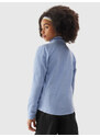 Dívčí fleece se stojáčkem regular 4F - tmavě modrý