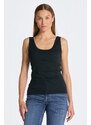 TOP GANT SLIM RIBBED TANK TOP černá XS