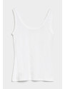 TOP GANT SLIM RIBBED TANK TOP bílá XXS