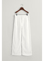 KALHOTY GANT WIDE PLEATED LINEN PANTS bílá 146/152