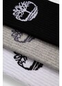 Ponožky Timberland 3-pack černá barva, TB0A2PTZM051