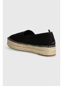 Espadrilky Armani Exchange černá barva, na platformě, XDS005 XV846 00002