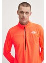 Sportovní tričko s dlouhým rukávem The North Face Sunriser oranžová barva, hladký, NF0A84KRQI41