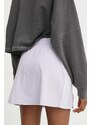 Kalhotová sukně adidas fialová barva, mini, IS0888