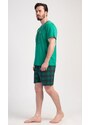 Gazzaz Pánské pyžamo šortky Outdoor - zelená
