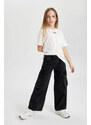 DEFACTO Girl Baggy Fit Wide Leg Jeans