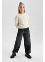 DEFACTO Girl Wide Leg Cargo Wide Leg Jeans