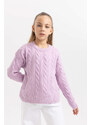 DEFACTO Girl Regular Fit Crew Neck Pullover