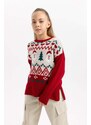 DEFACTO Girl Regular Fit Crew Neck Pullover