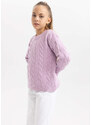 DEFACTO Girl Regular Fit Crew Neck Pullover