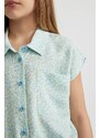 DEFACTO Girl Crop Patterned Short Sleeve Shirt