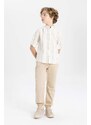 DEFACTO Boy Regular Fit Stand Collar Long Sleeve Shirt