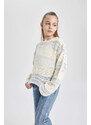 DEFACTO Girl Regular Fit Crew Neck Pullover