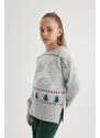 DEFACTO Girl Regular Fit Crew Neck Pullover