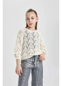 DEFACTO Girl Regular Fit Crew Neck Pullover