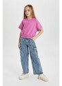 DEFACTO Girl Cargo Fit Wide Leg Jeans